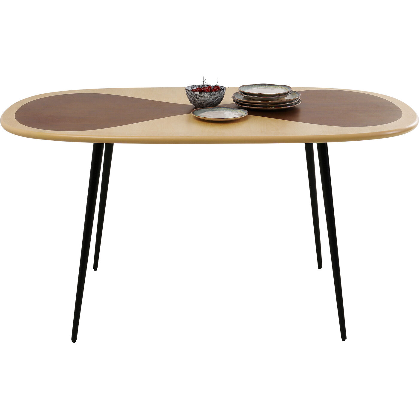 Стол KARE x Karim Rashid Petal Nature Black 150x90 см