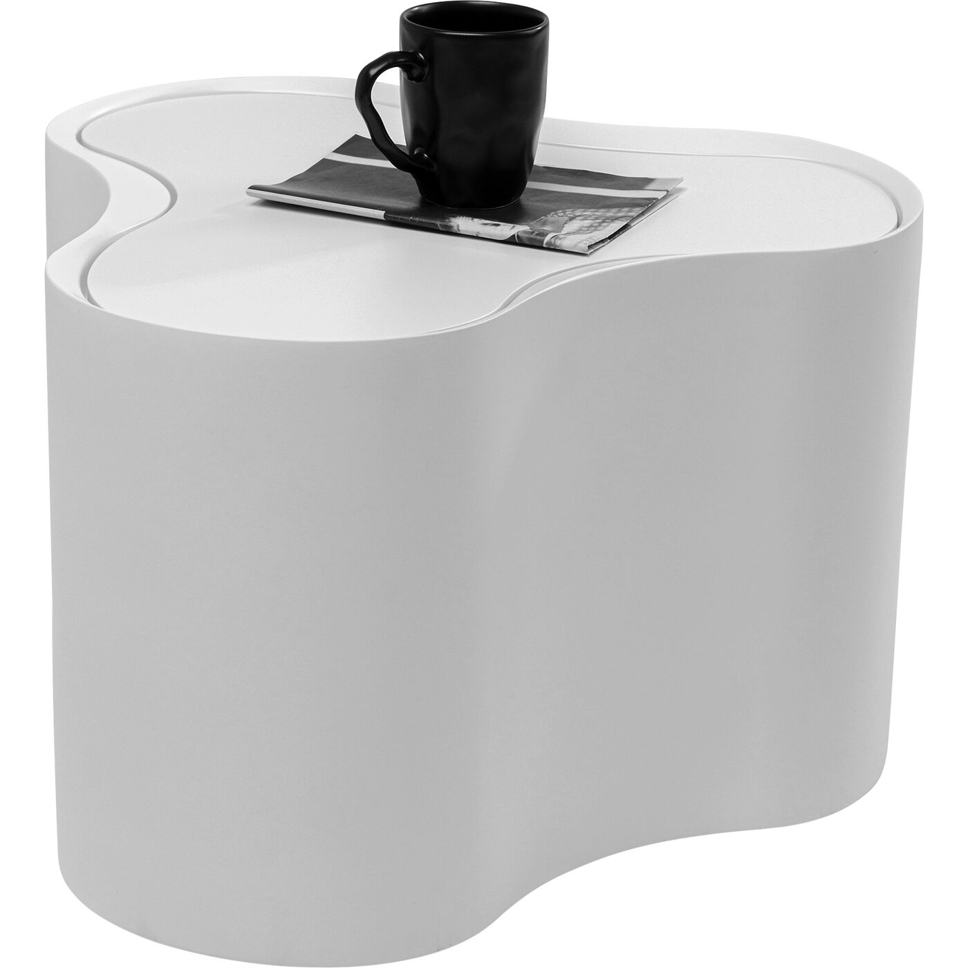 Стол приставной KARE x Karim Rashid Lotus White 35 см