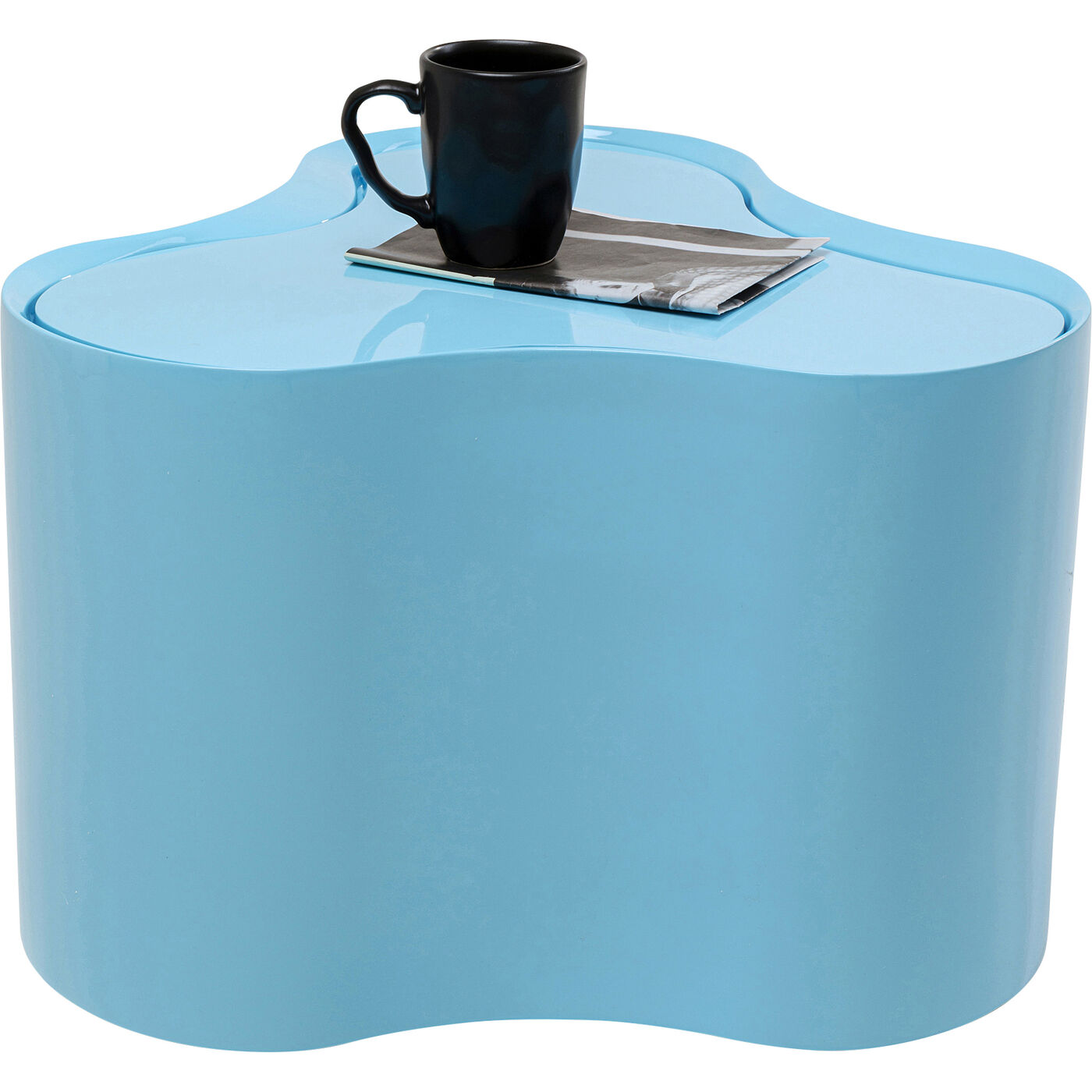 Стол приставной KARE x Karim Rashid Lotus Light Blue 35 см