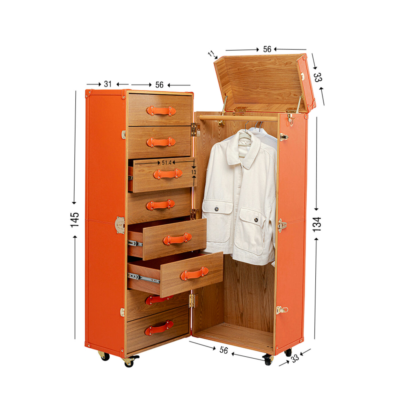 Гардероб Trunk Monaco Orange