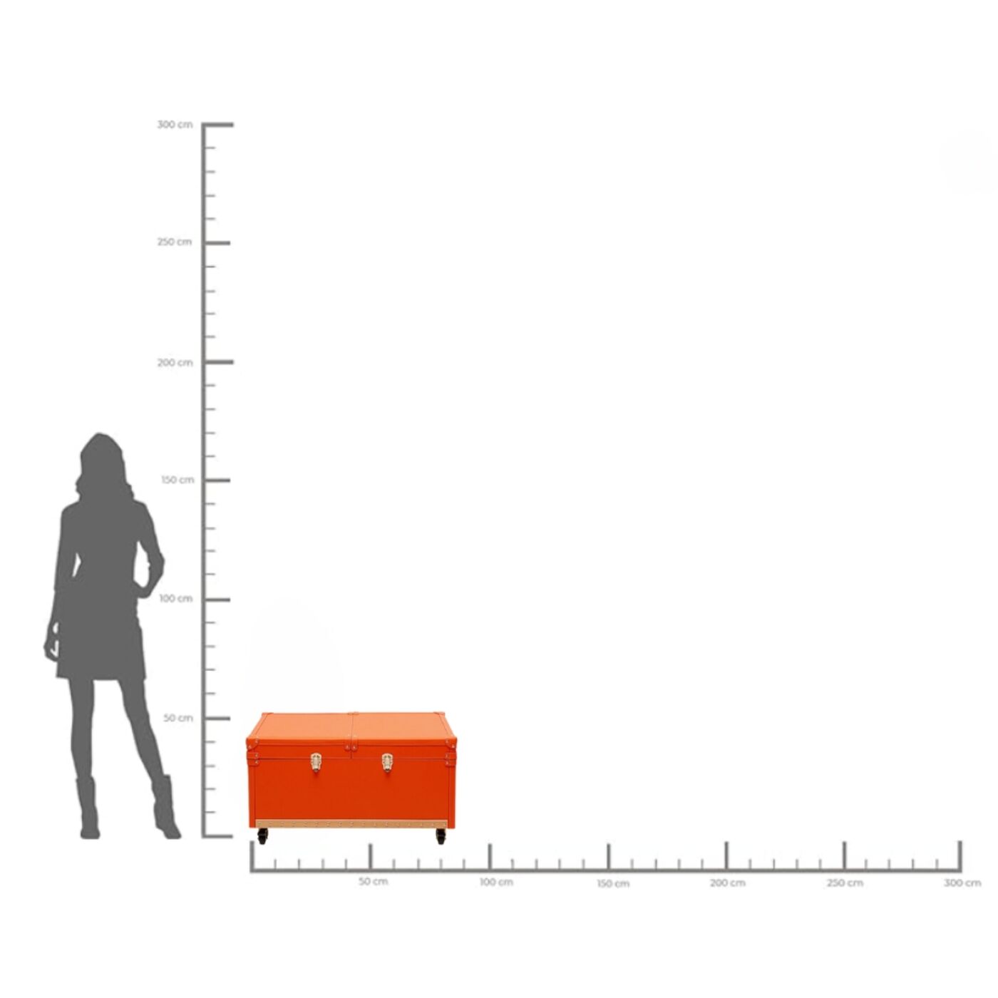 Стол кофейный Bar Monaco Orange 89x50cm