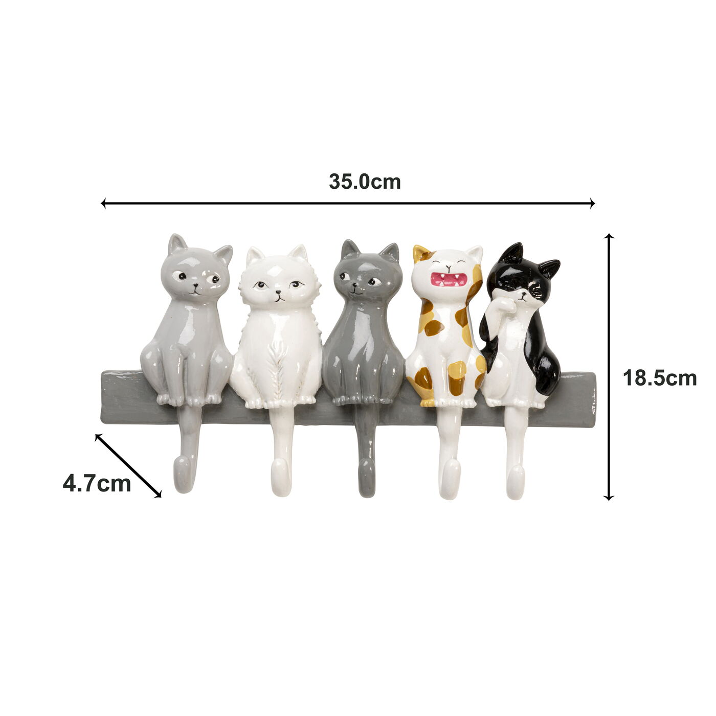 Вешалка настенная Singing Cats 35cm