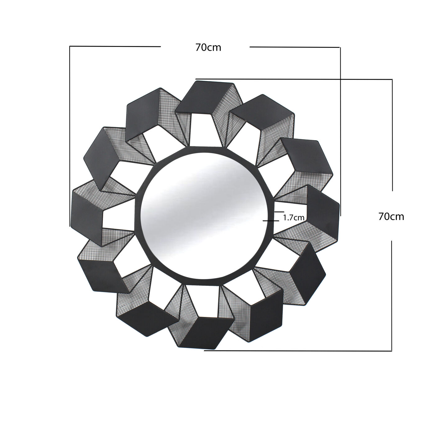 Зеркало Cubes Ø70cm