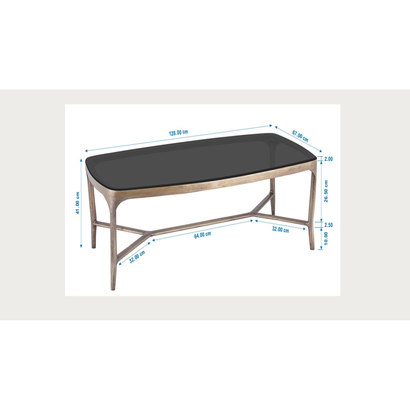 Стол кофейный Mistral 128x67cm