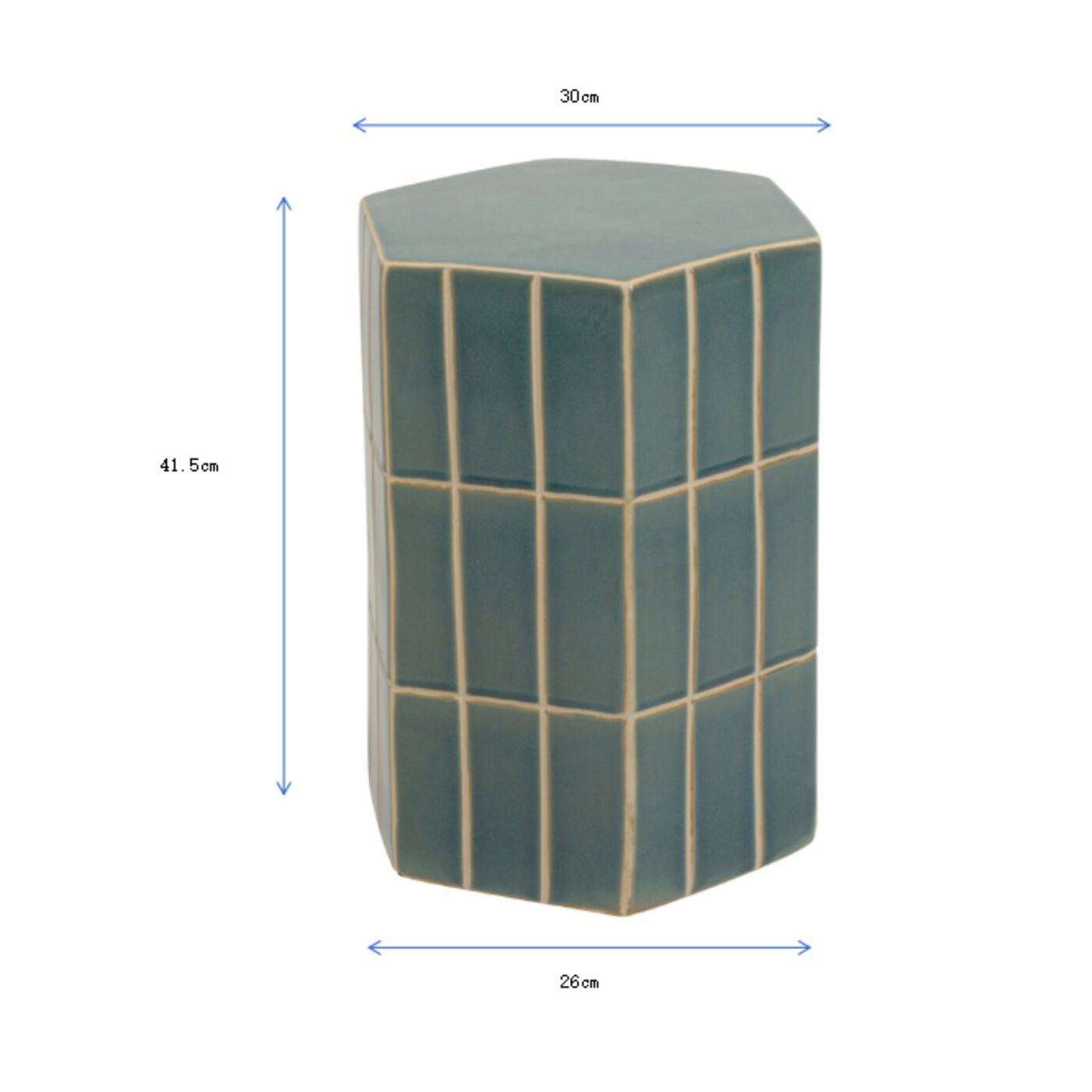 Стол приставной Bliss Tile Blue 41cm