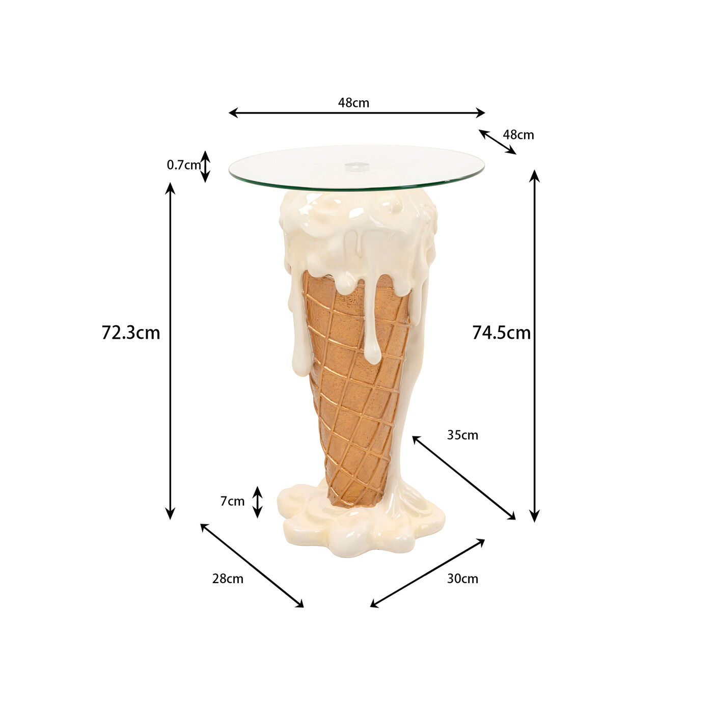 Стол Ice Cream Vanilla Ø48cm