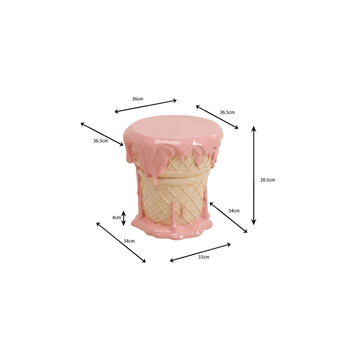 Пуф Ice Cream Pink Ø37cm