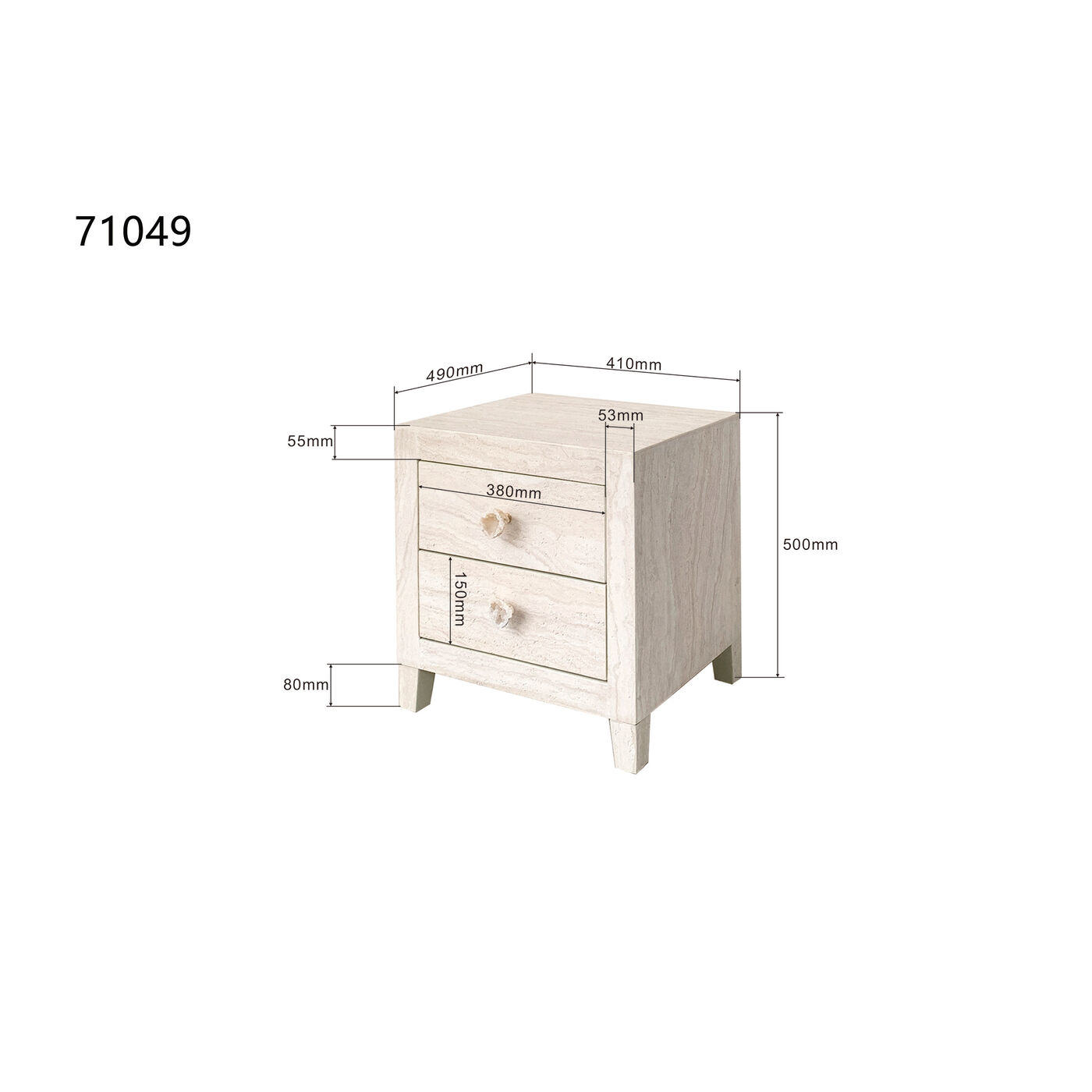 Комод Small Travertino 50x49cm