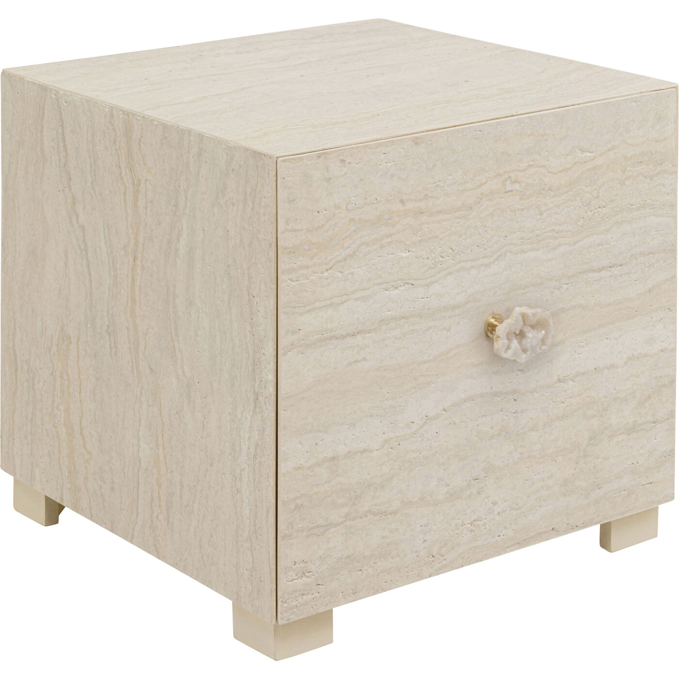 Стол приставной Travertino Drawer 45x45cm