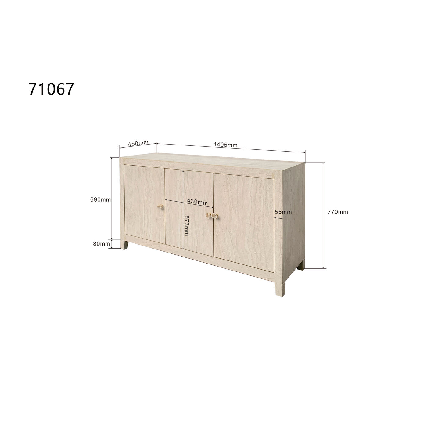 Комод Travertino 140x77cm