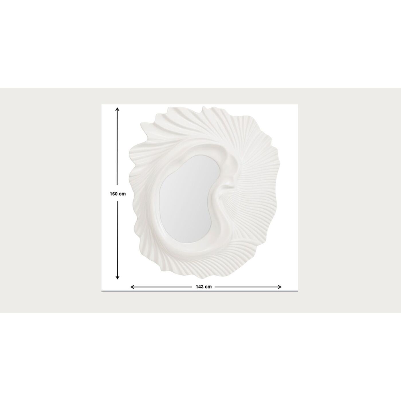 Зеркало настенное Orecchio White 162x146cm