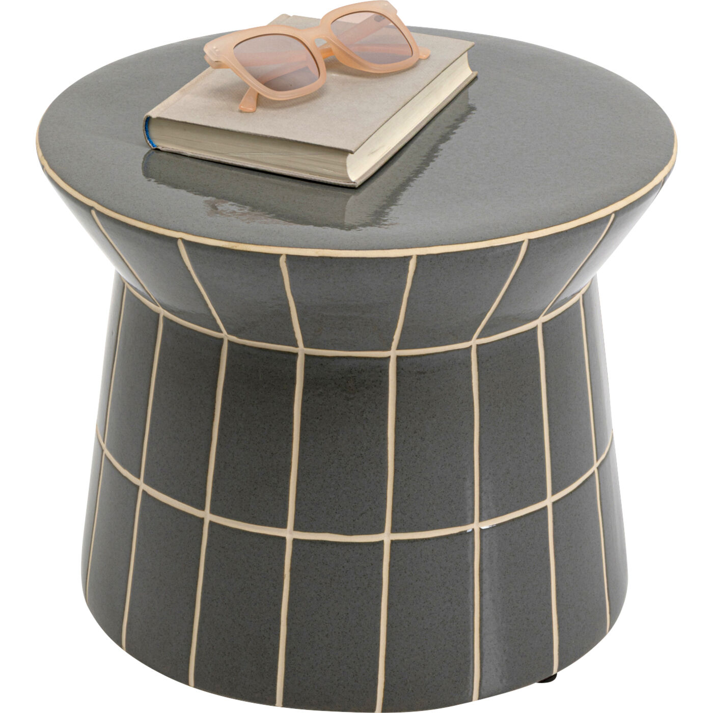 Стол приставной Bliss Tile Rim Blue Ø38cm