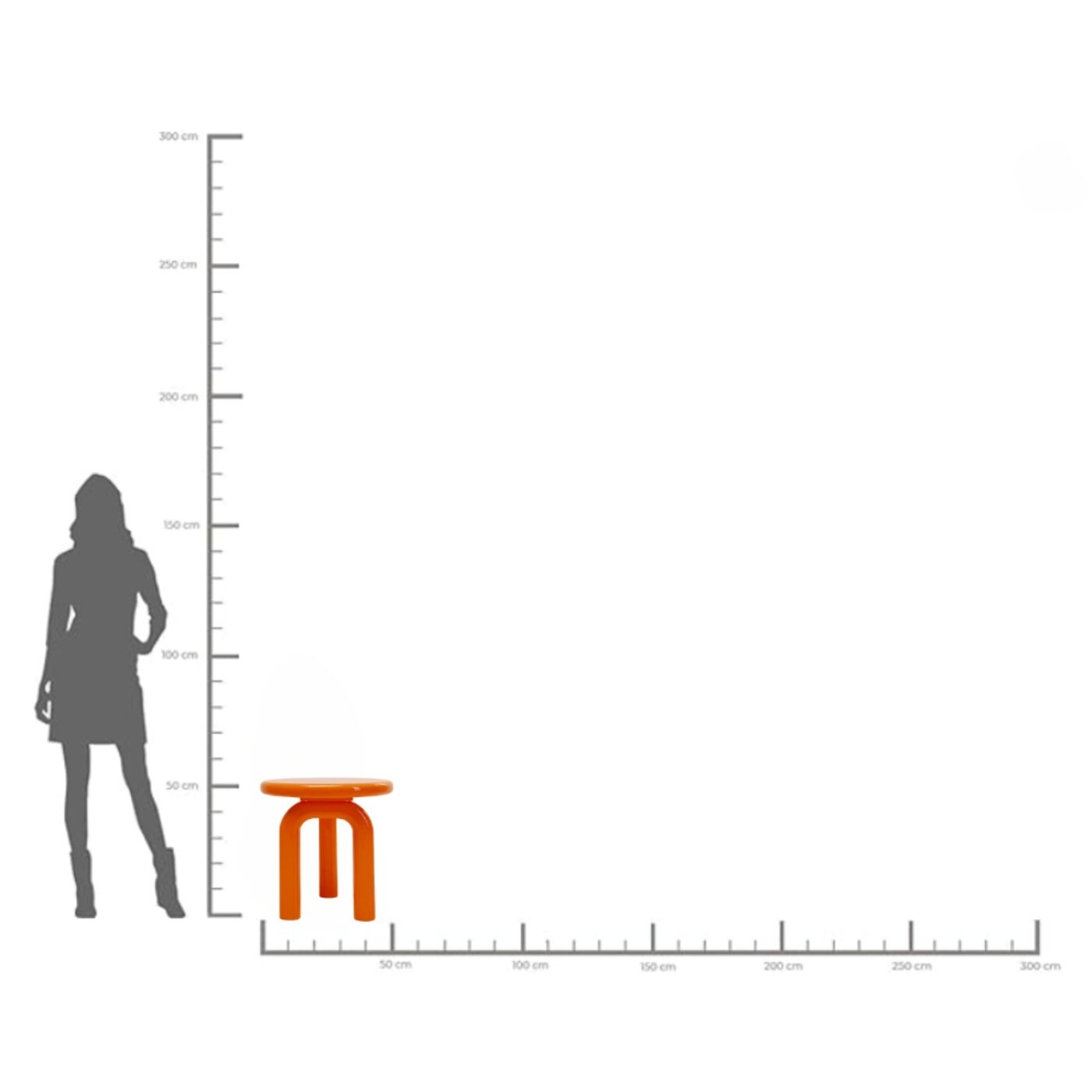 Стол приставной Eliano Orange Ø50cm