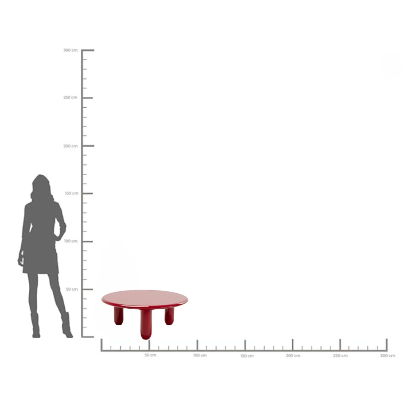 Стол приставной Eliano Red Ø90cm