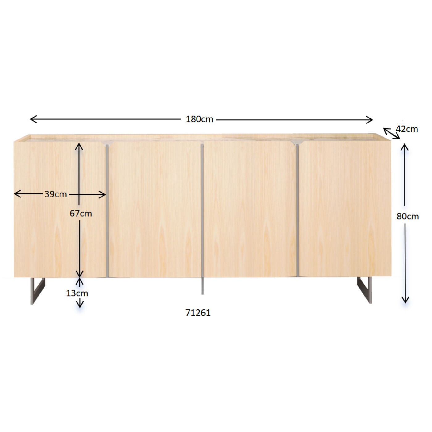 Комод Giulio 180x80cm