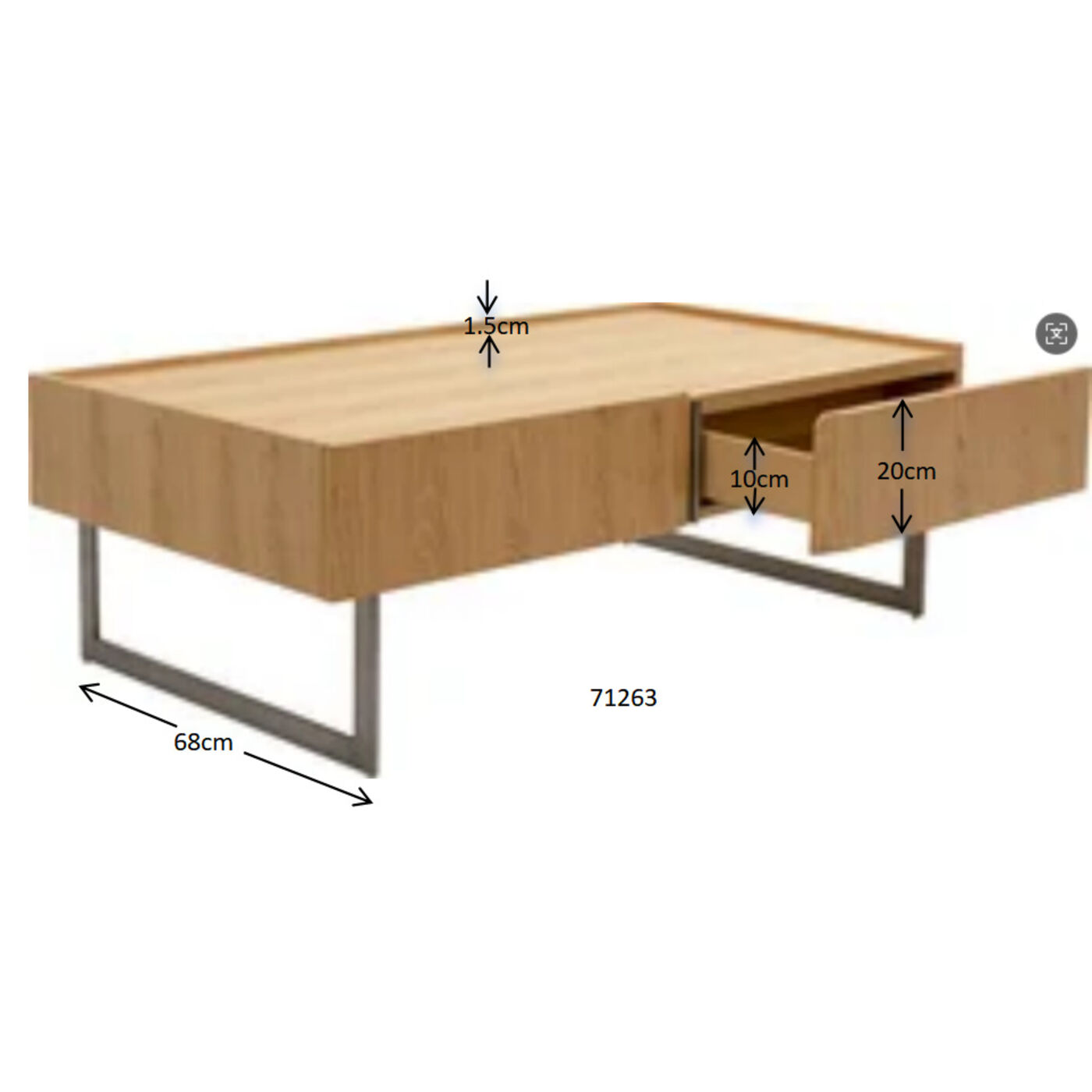 Стол кофейный Giulio 130x70cm