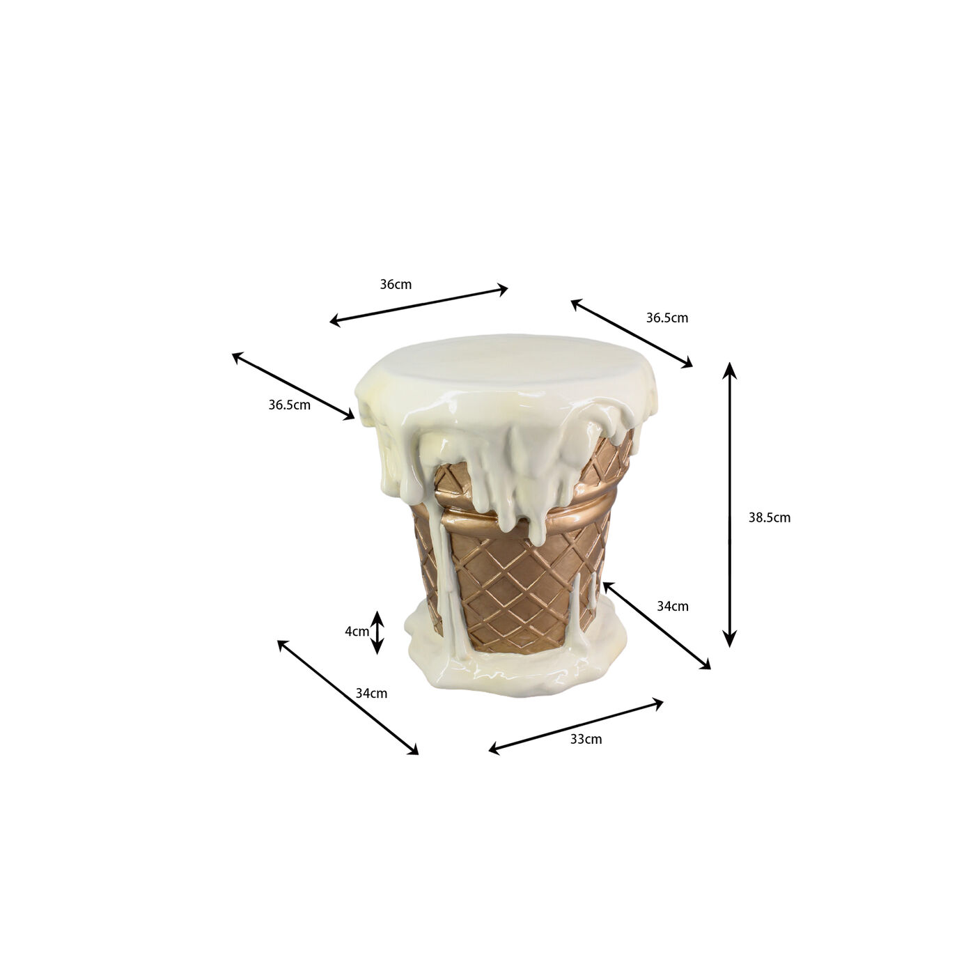 Пуф Ice Cream Vanilla Ø37cm