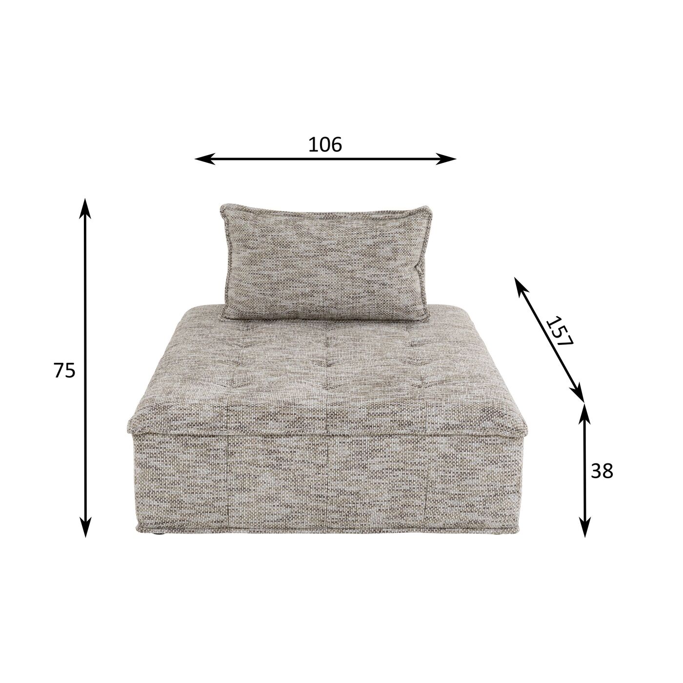 Элемент дивана Portofino Grey 157cm