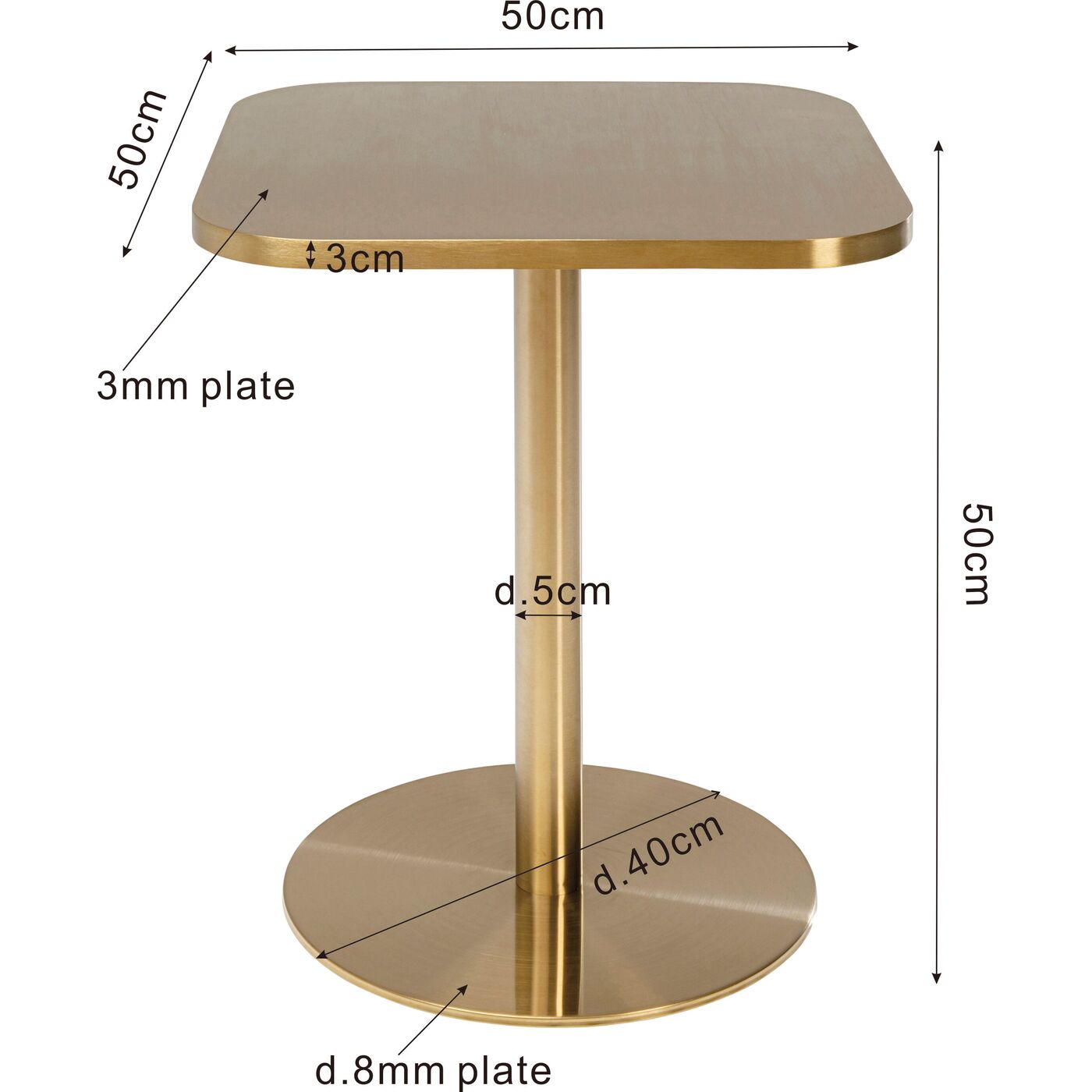 Стол приставной Julie 50x50 см