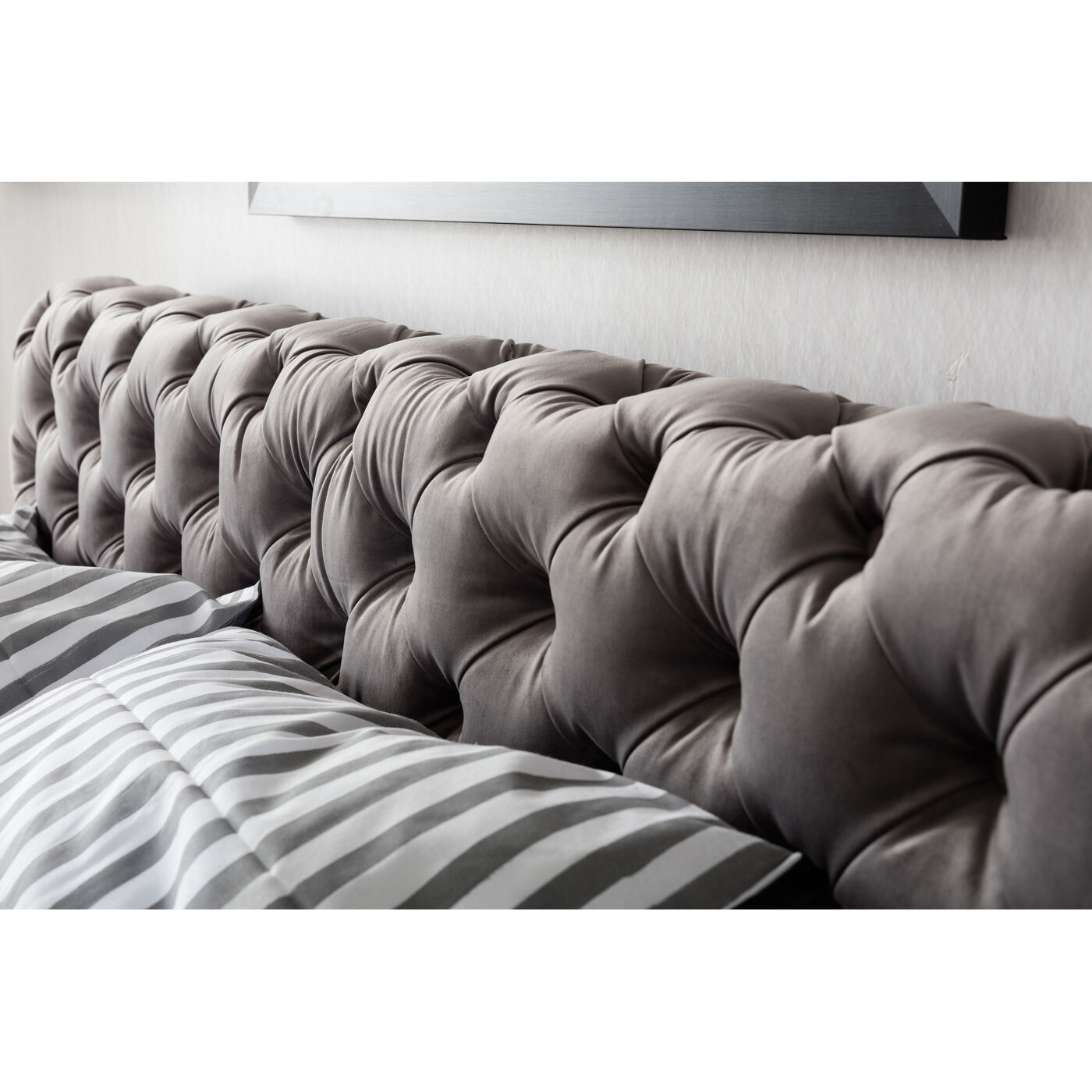 Каркас кровати Velvet Silver Grey 200x200 см