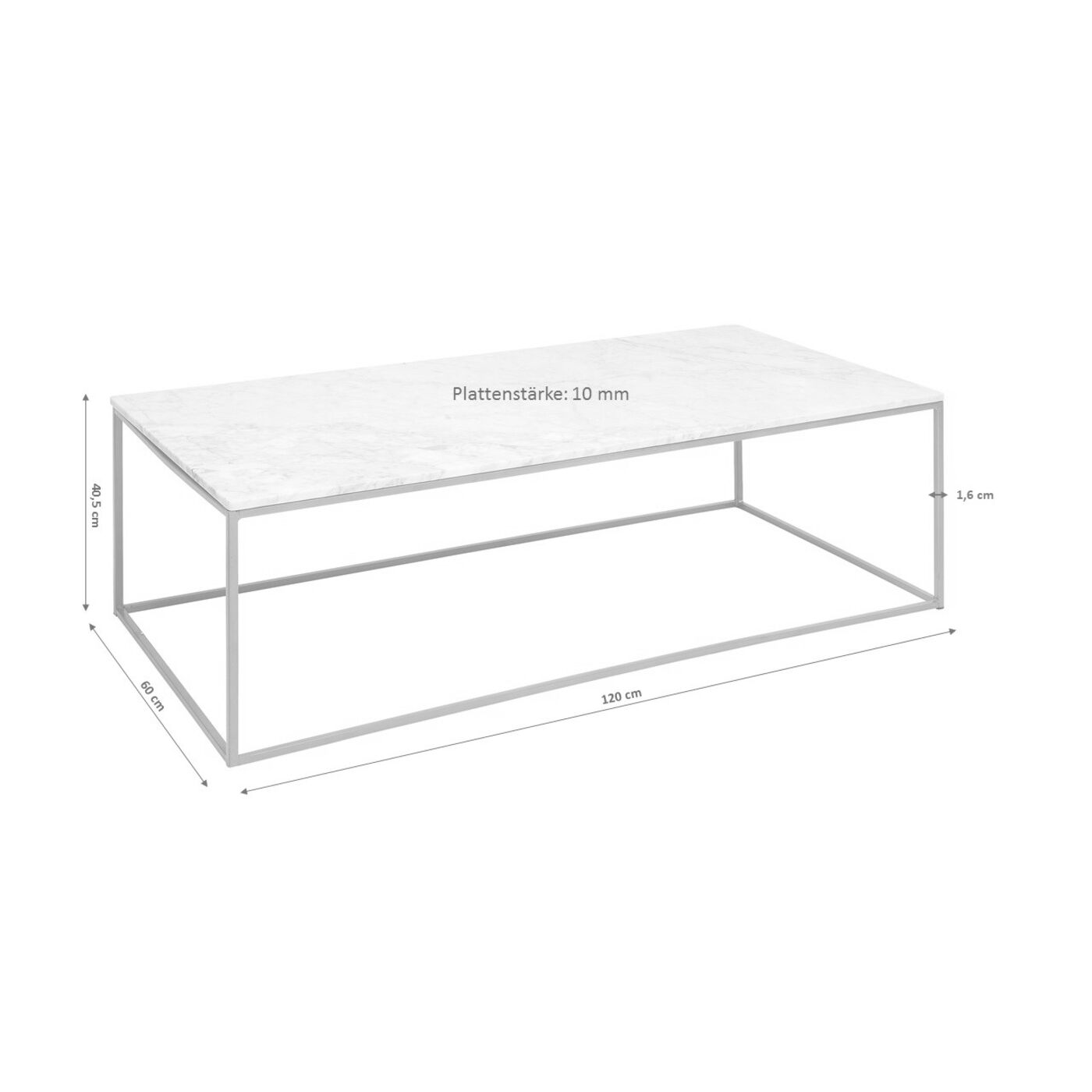 Стол кофейный Key West Marble 120x60 см