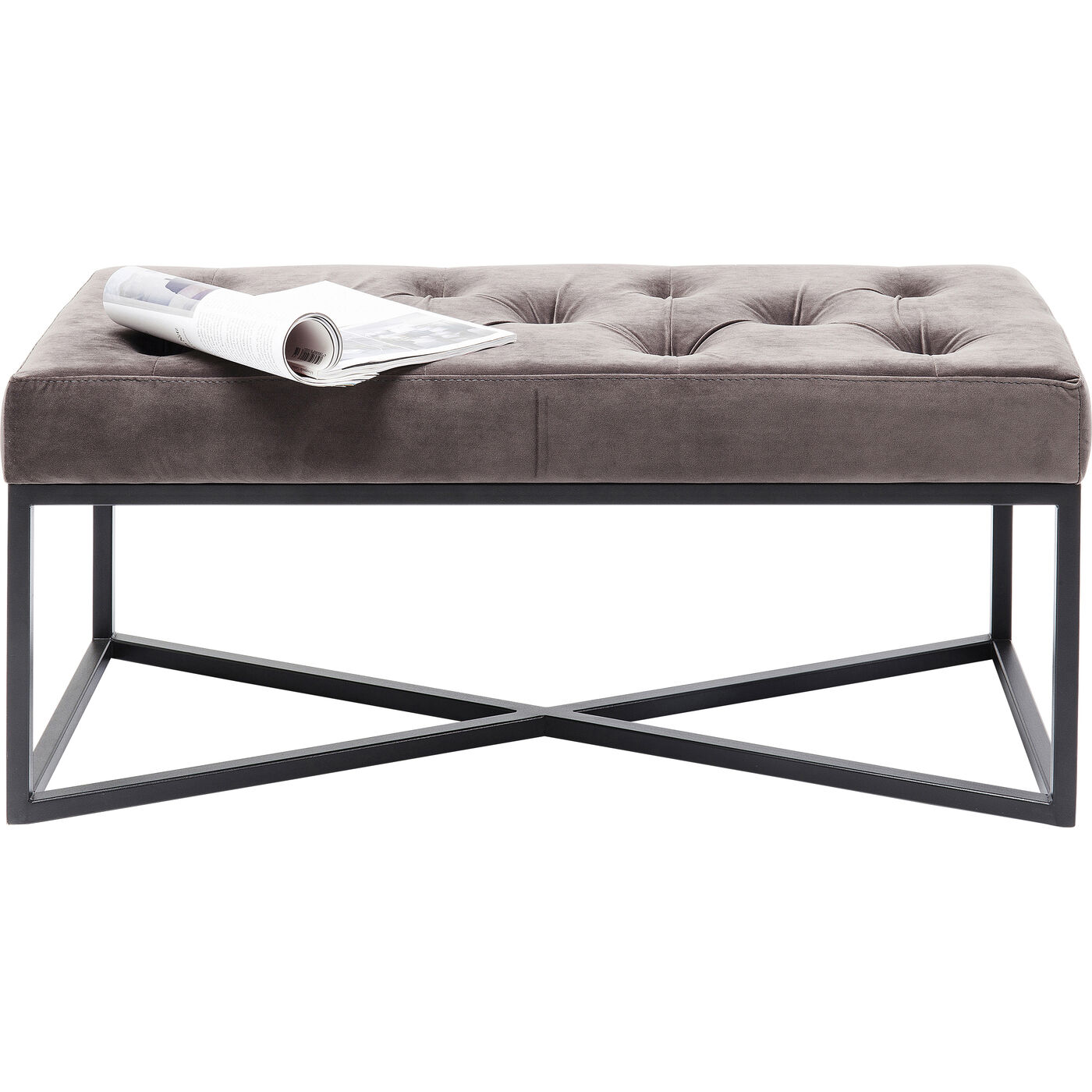 Скамья Crossover Grey Black 90x40 см