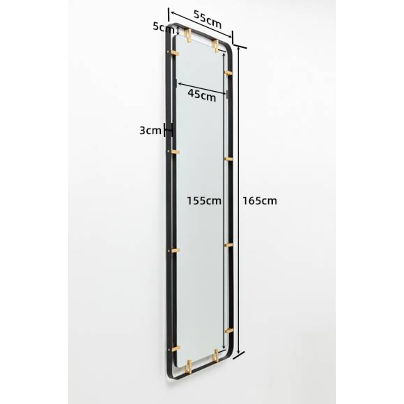 Зеркало Betsy Frame Metal 165x55 см