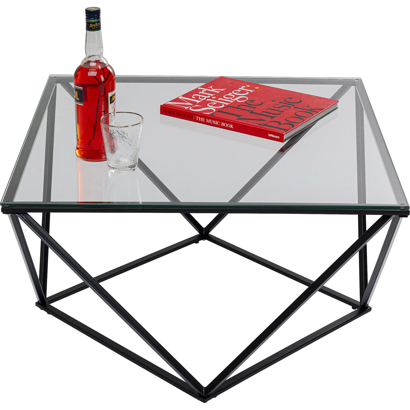 Стол кофейный Cristallo Black 80x80 см