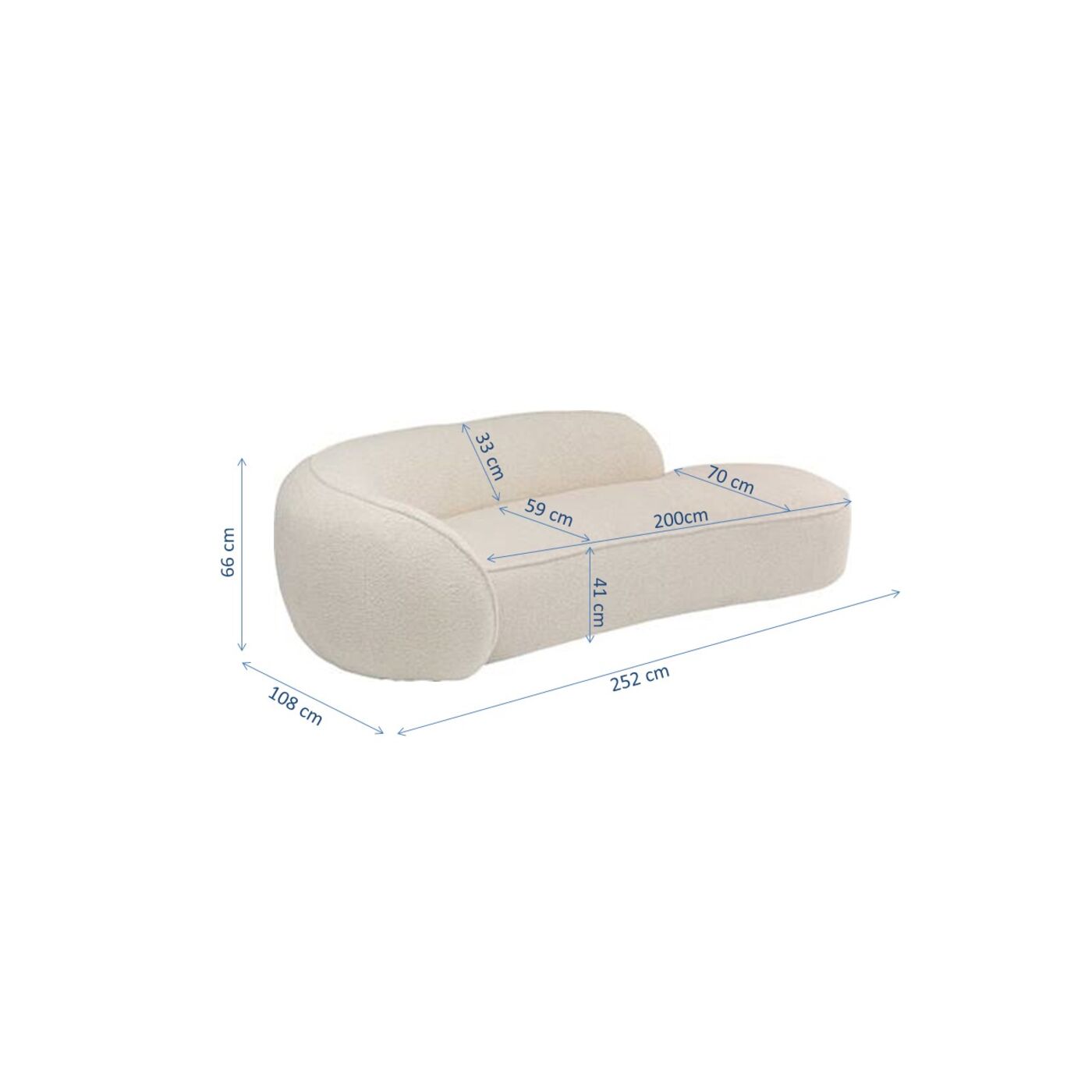 Кушетка Wonder 252 см