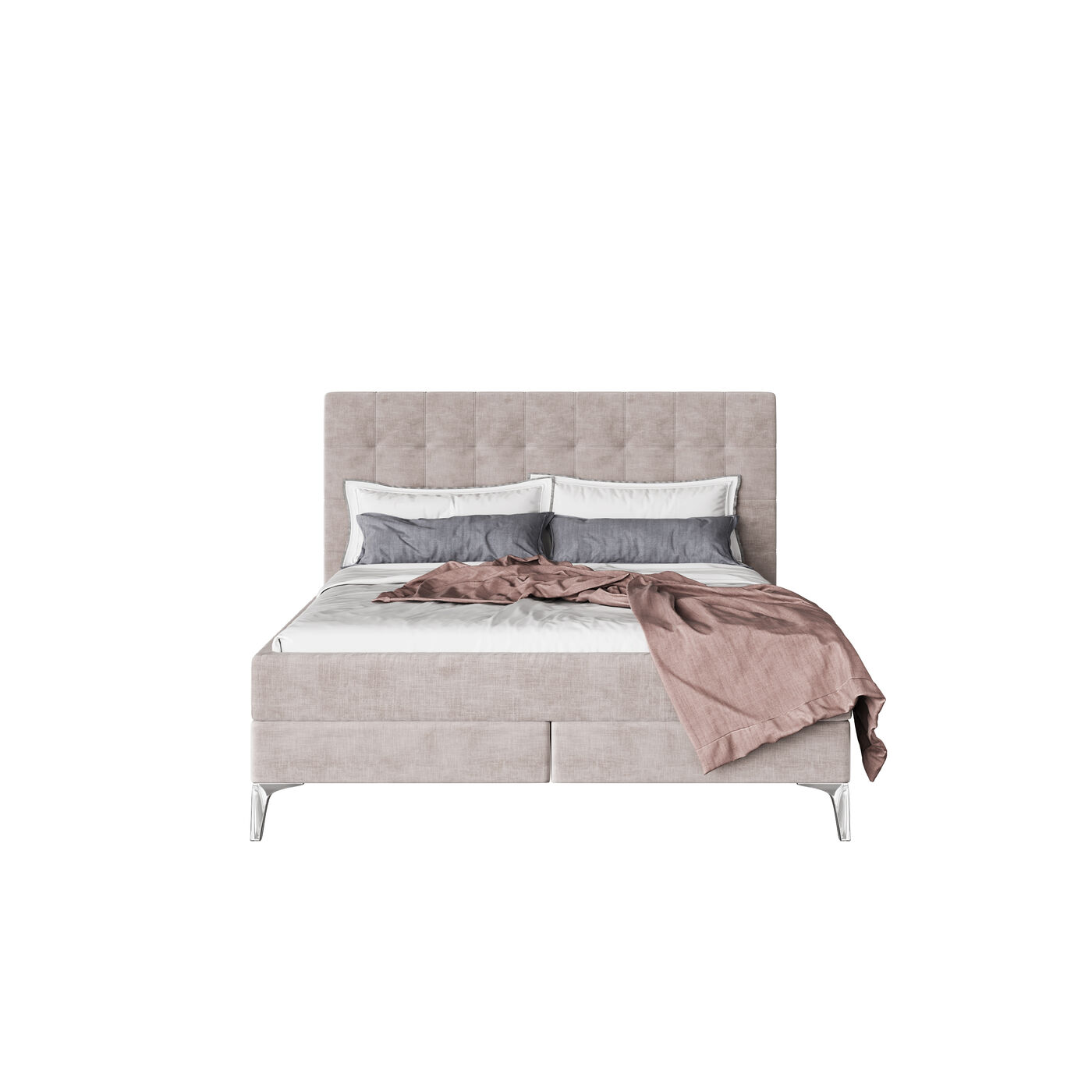 Кровать Boxspring с пружинным матрасом Benito Star Cream 180x200 см