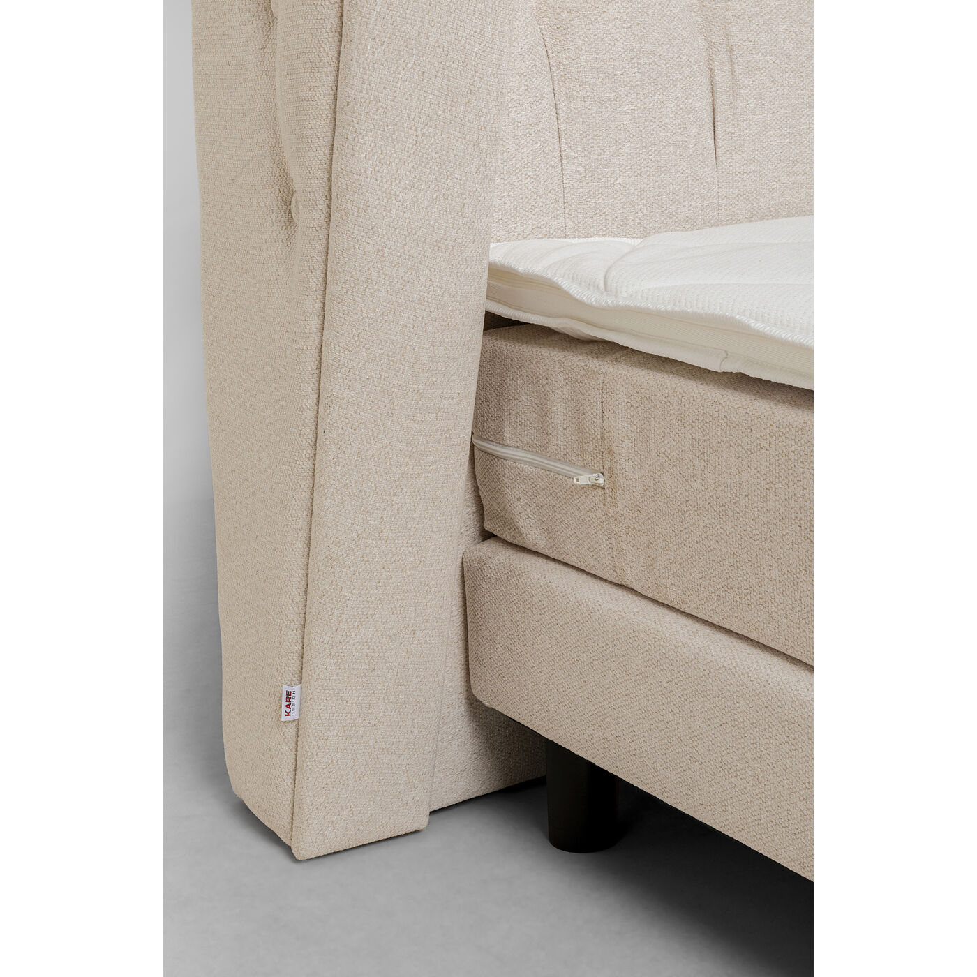 Кровать Boxspring с пружинным матрасом Benito Moon Cream 160x200 см