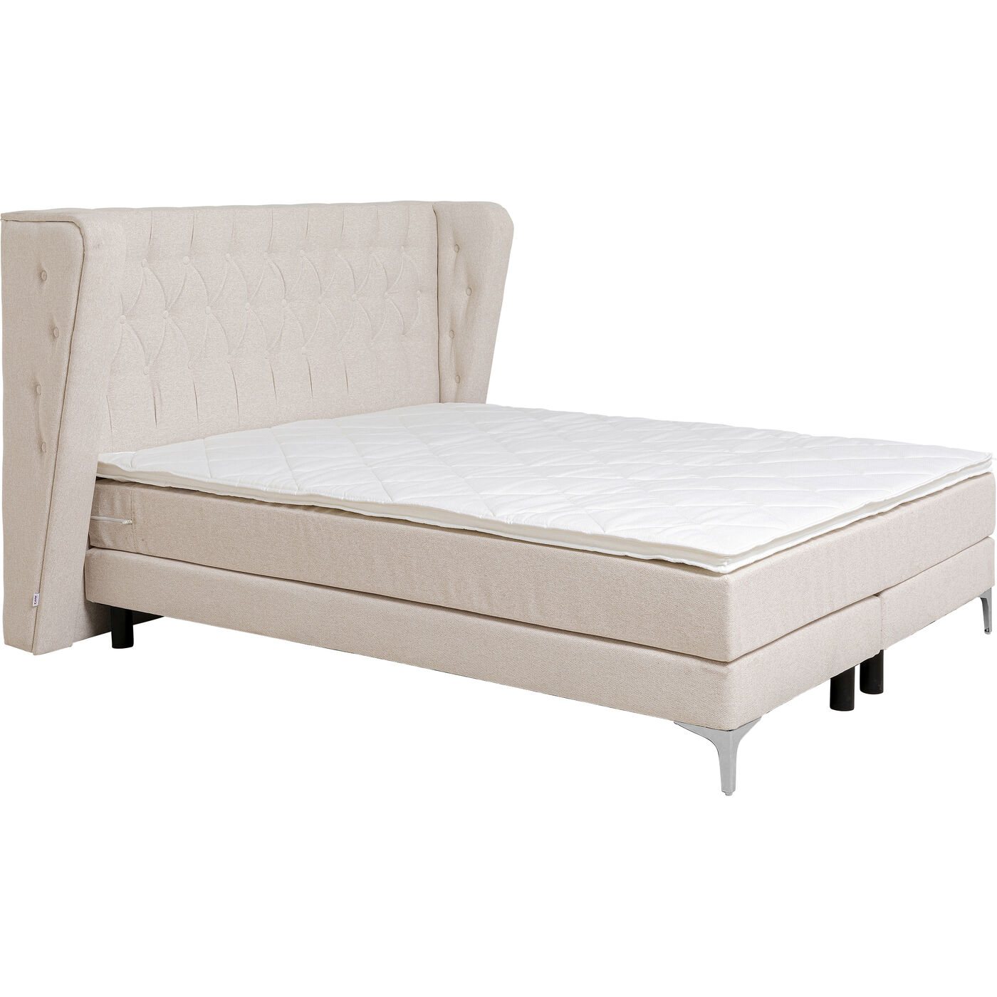 Кровать Boxspring с пружинным матрасом Benito Moon Cream 160x200 см