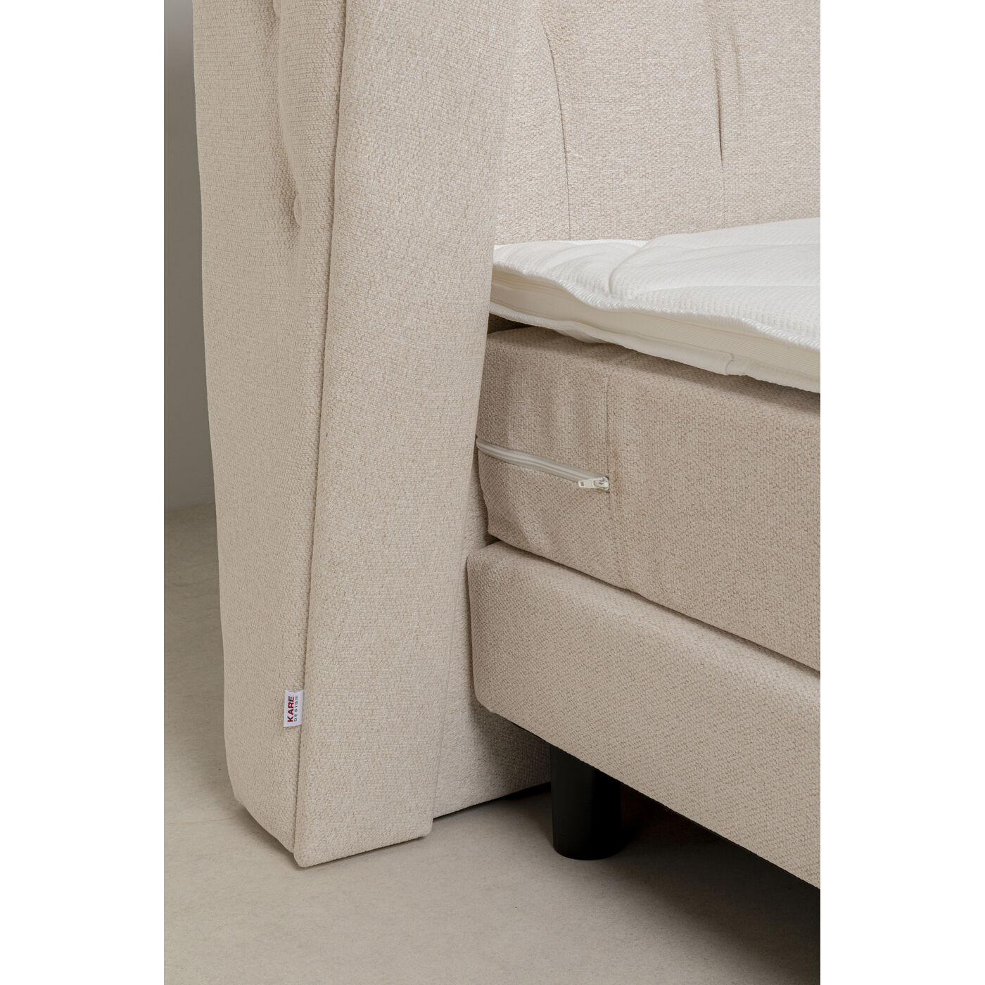 Кровать Boxspring с пружинным матрасом Benito Moon Cream 180x200 см