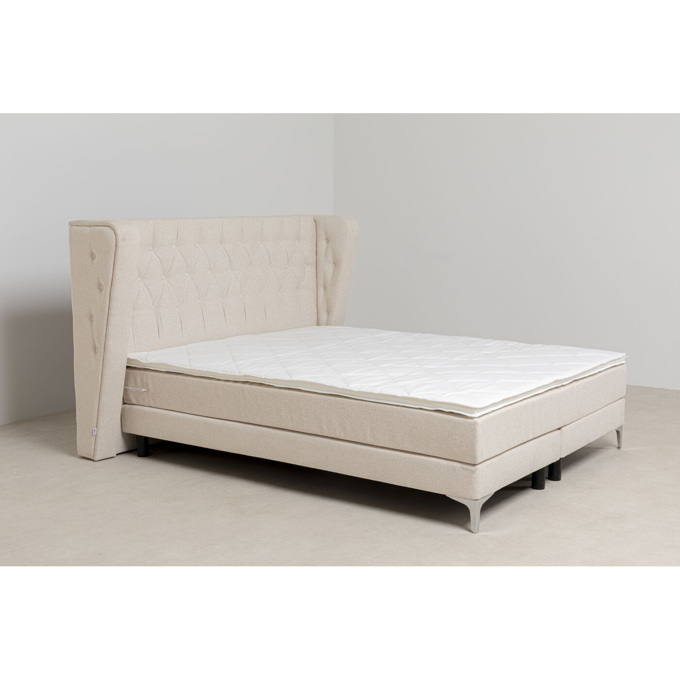 Кровать Boxspring с пружинным матрасом Benito Moon Cream 180x200 см