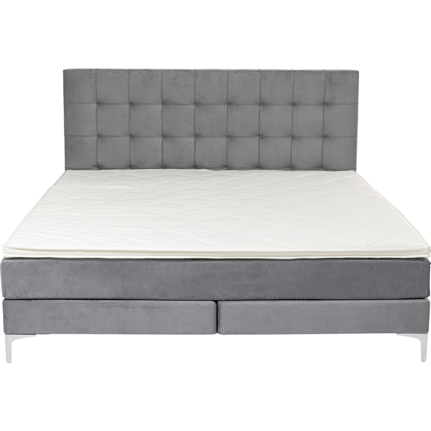 Кровать Boxspring с пружинным матрасом Benito Star Grey 160x200 см