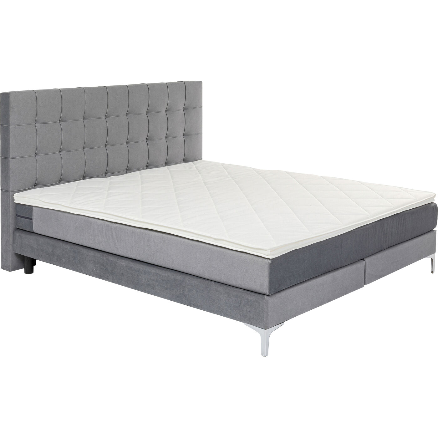 Кровать Boxspring с пружинным матрасом Benito Star Grey 160x200 см
