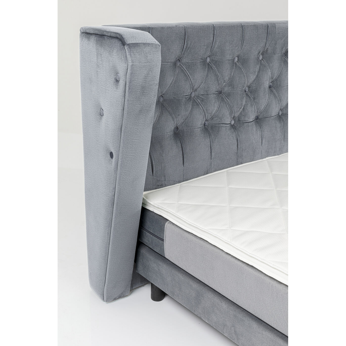 Кровать Boxspring с пружинным матрасом Benito Moon Grey 180x200 см