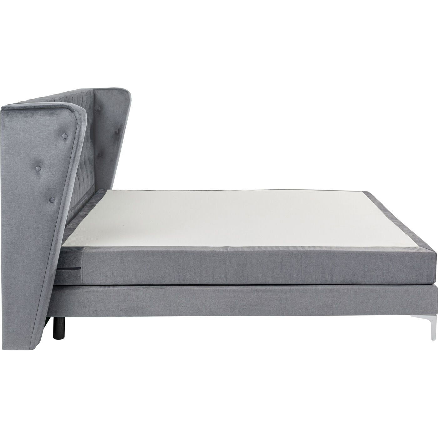 Кровать Boxspring с пружинным матрасом Benito Moon Grey 160x200 см