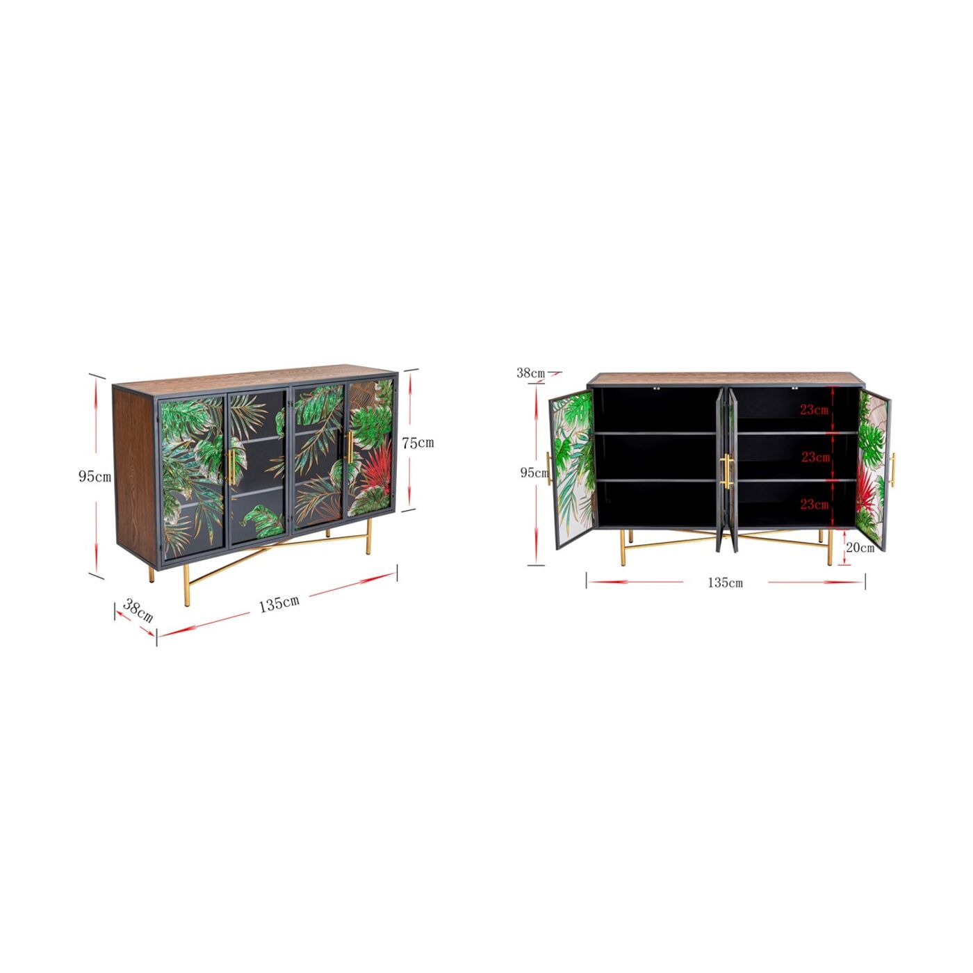 Комод широкий Jungle 135x95 см