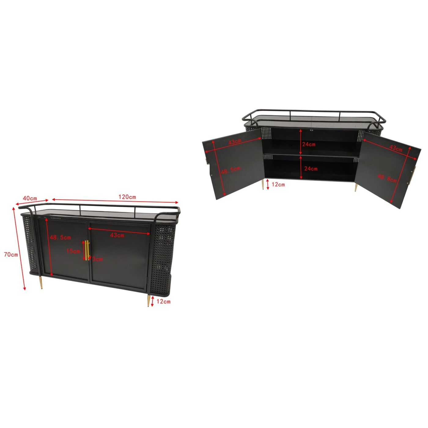 Комод широкий Fence 120x70 см
