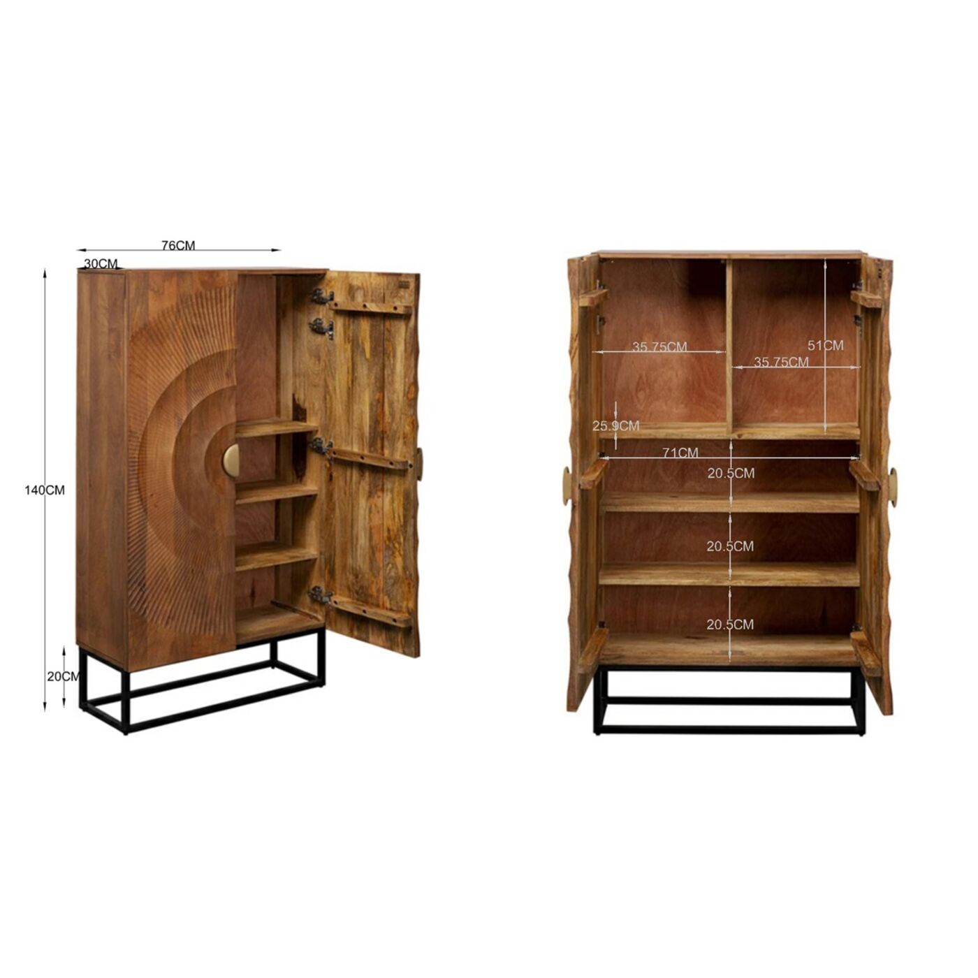 Шкаф Madeira Bright 76x140 см