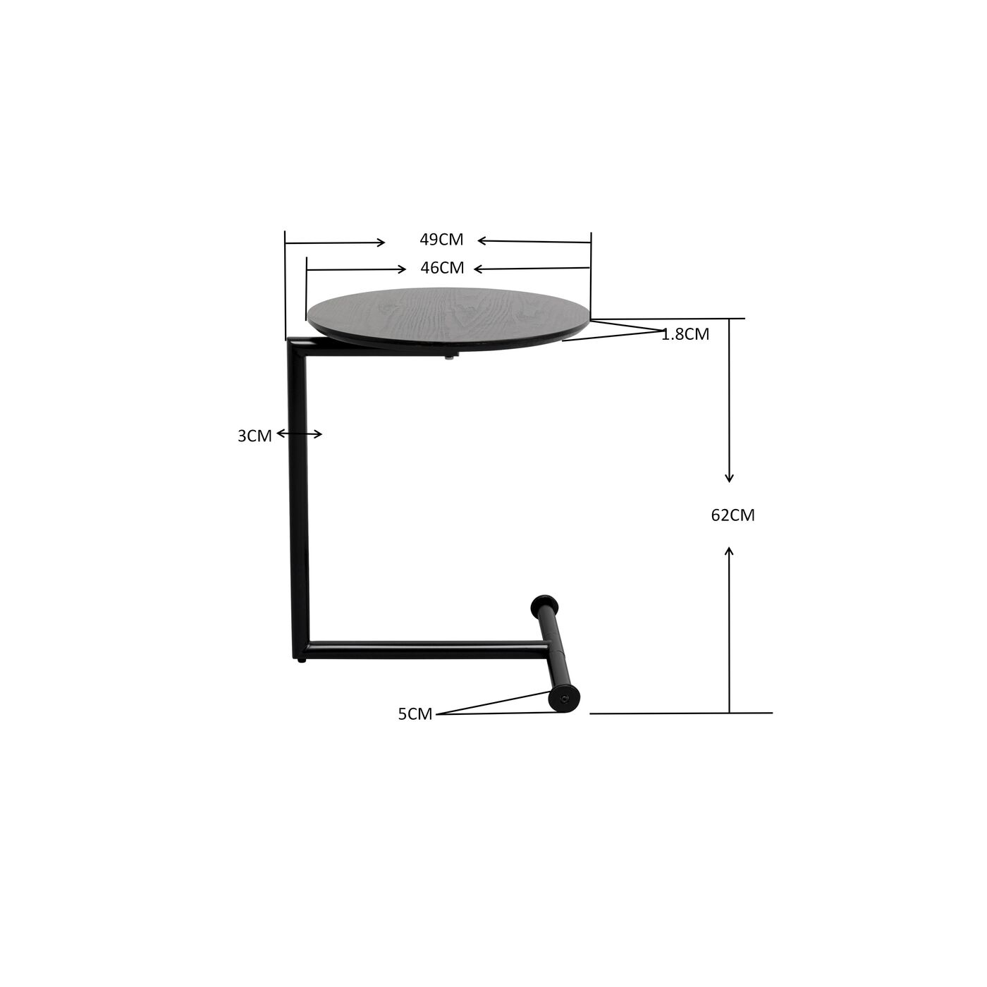 Стол приставной Easy Living Clear Ø46 см