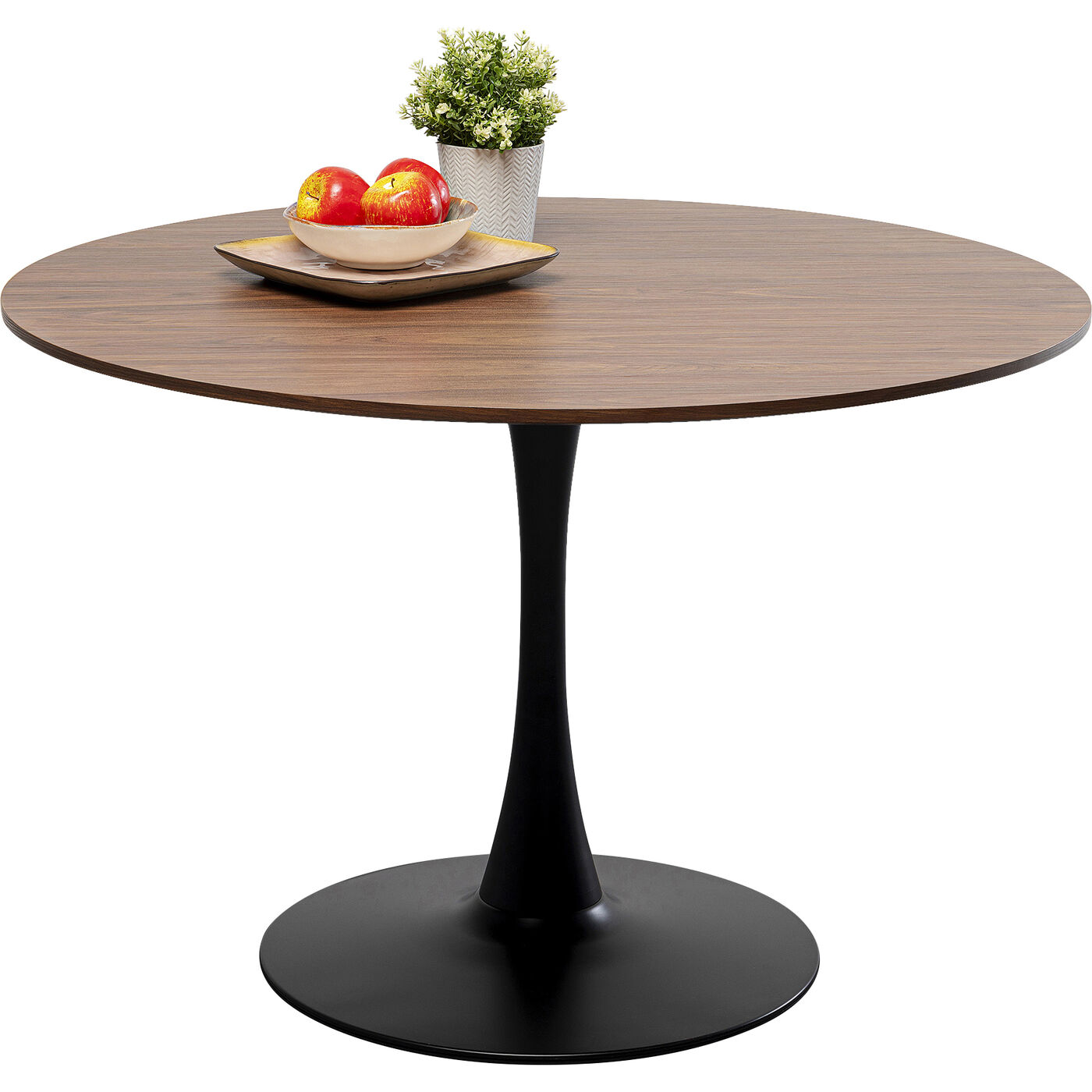 Стол Schickeria Walnut Print Black Ø110 см