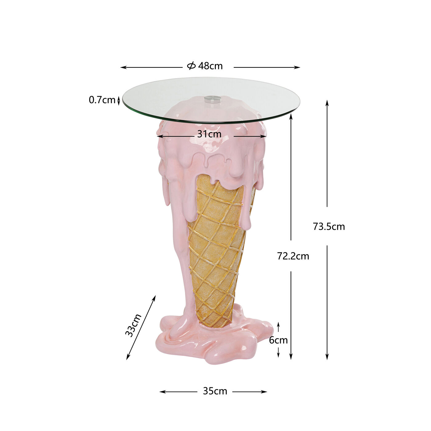 Стол приставной Gelato Ø48 см