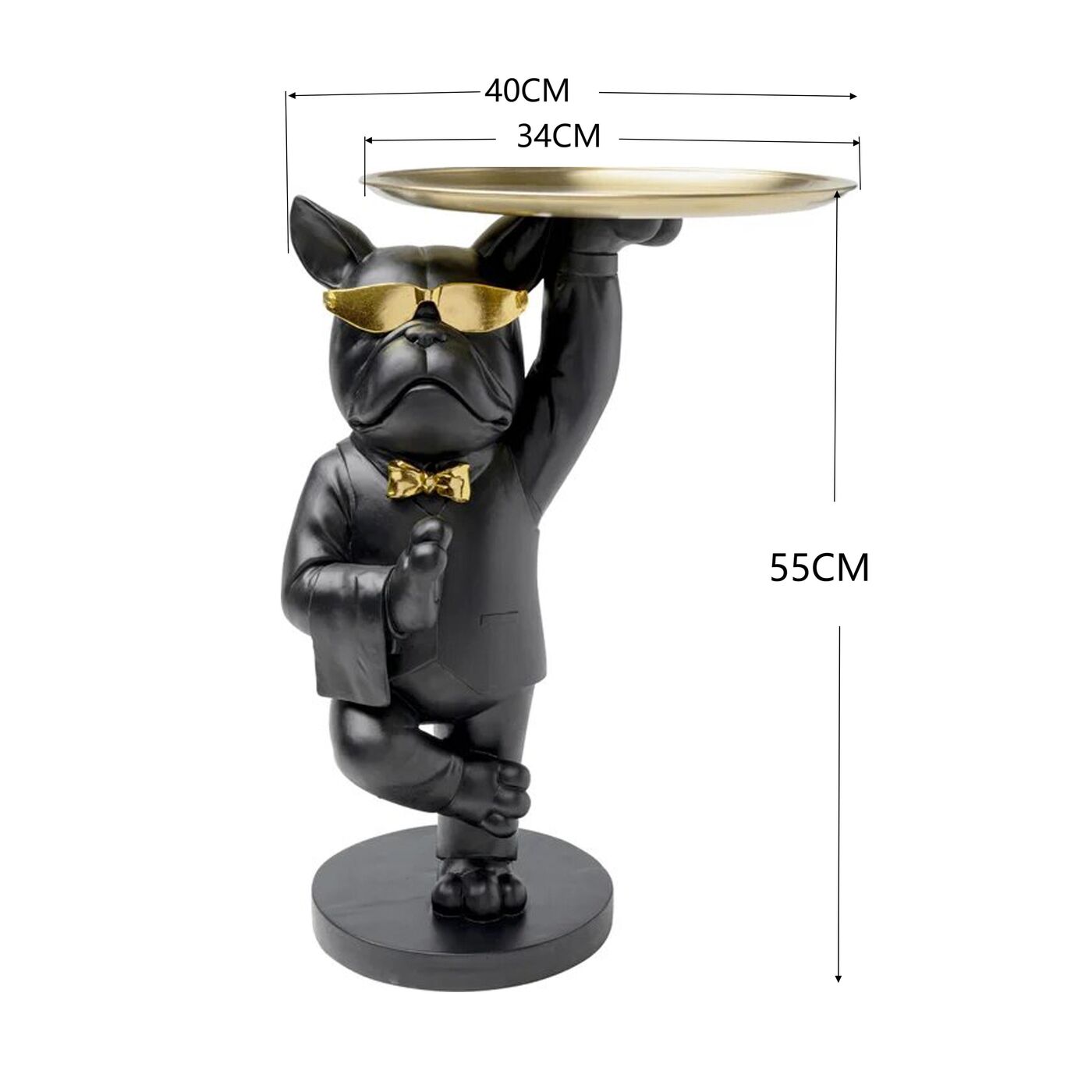 Стол приставной Cool Bulldog Поднос Black 34x55 см