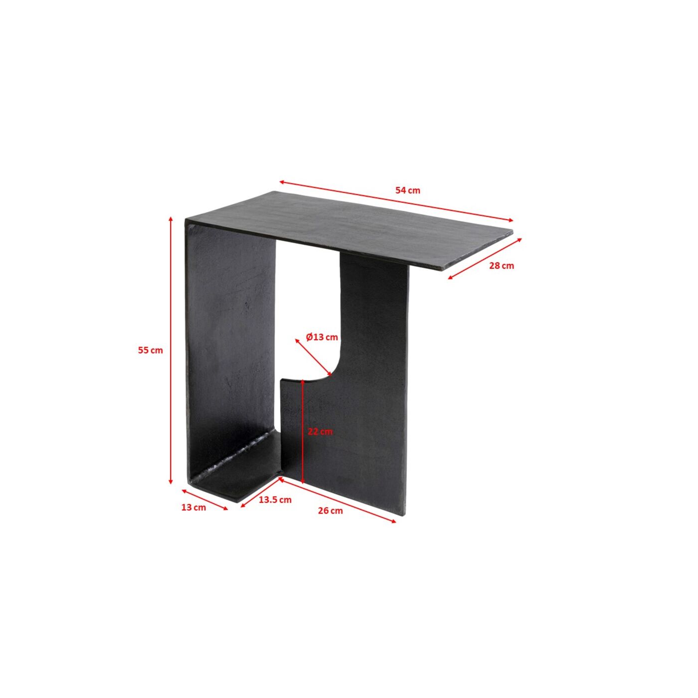 Стол приставной Montagna Rectangular 55x28 см