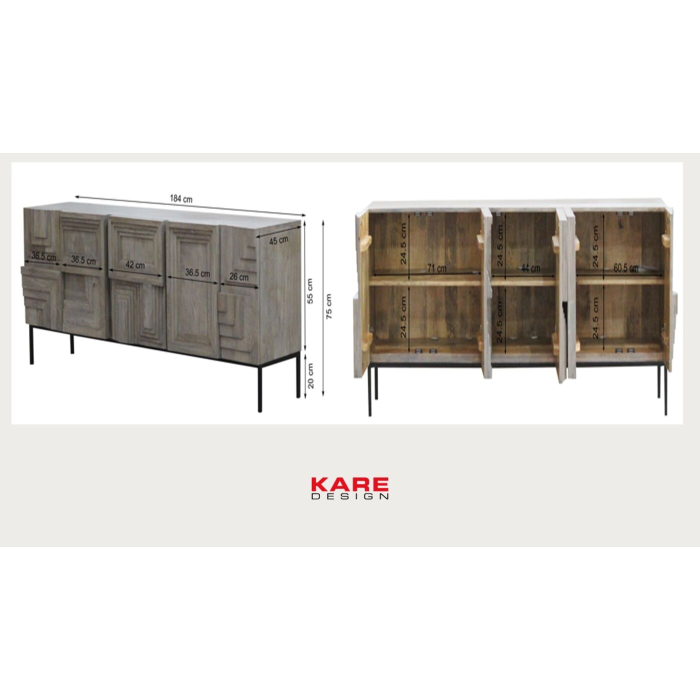 Комод широкий Figaro 184x76 см