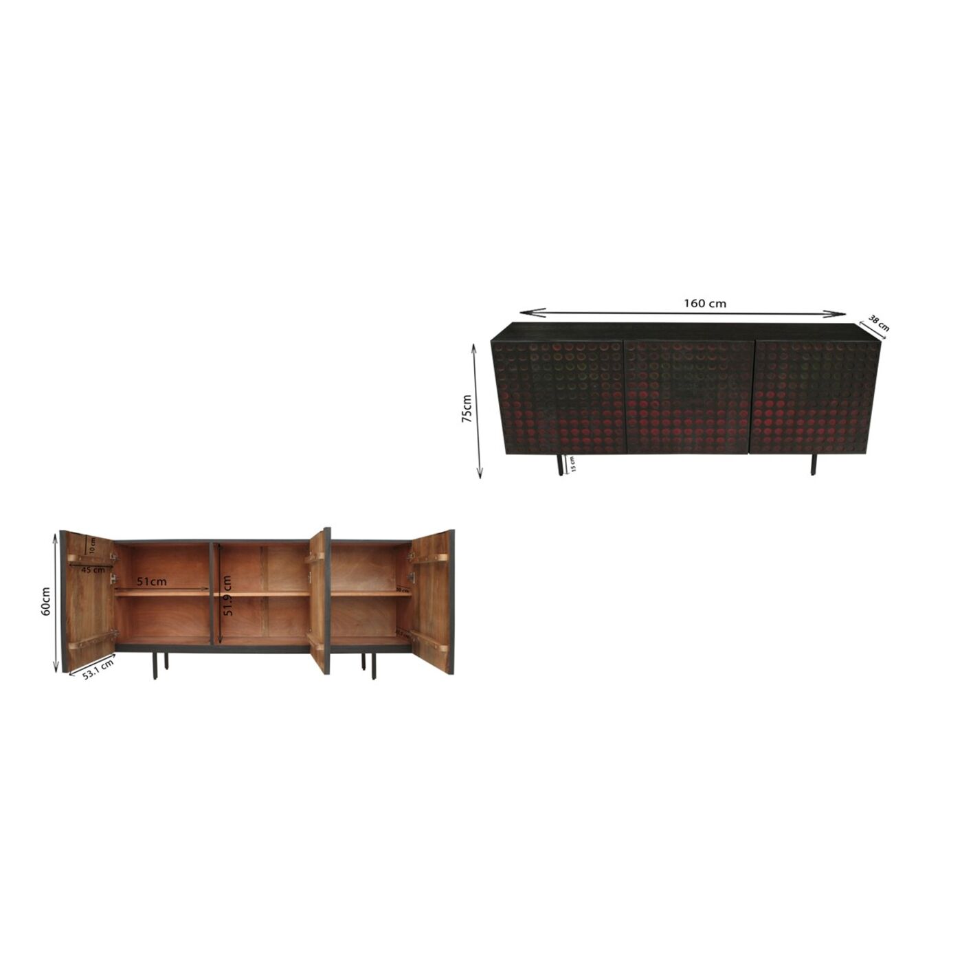 Комод широкий Click Clack 160x75 см
