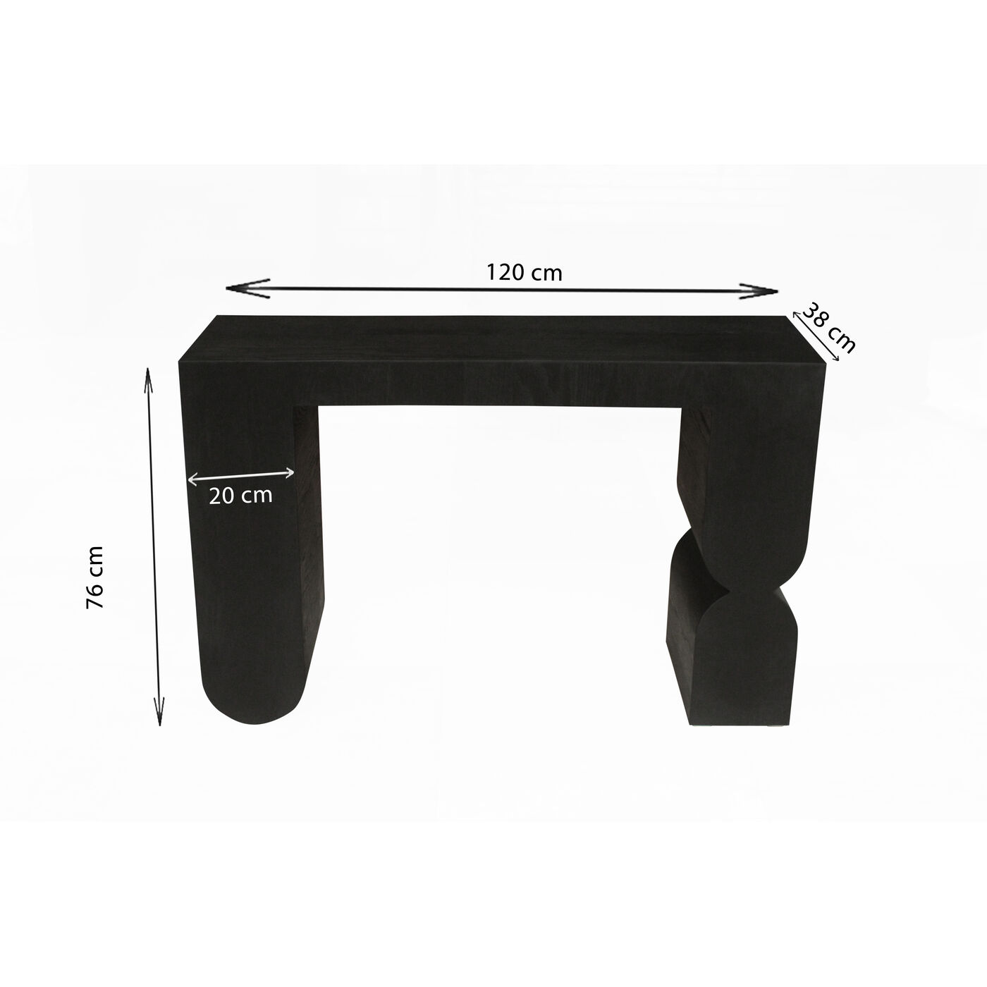 Консоль Curve Black 120x76 см