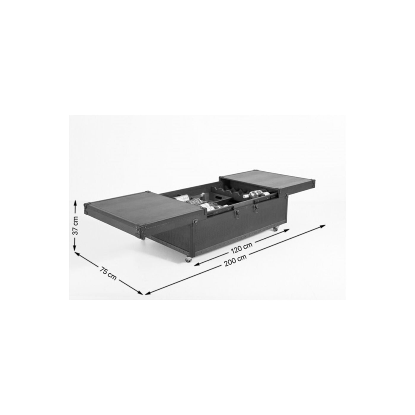 Стол кофейный с баром Globetrotter 120x75 см